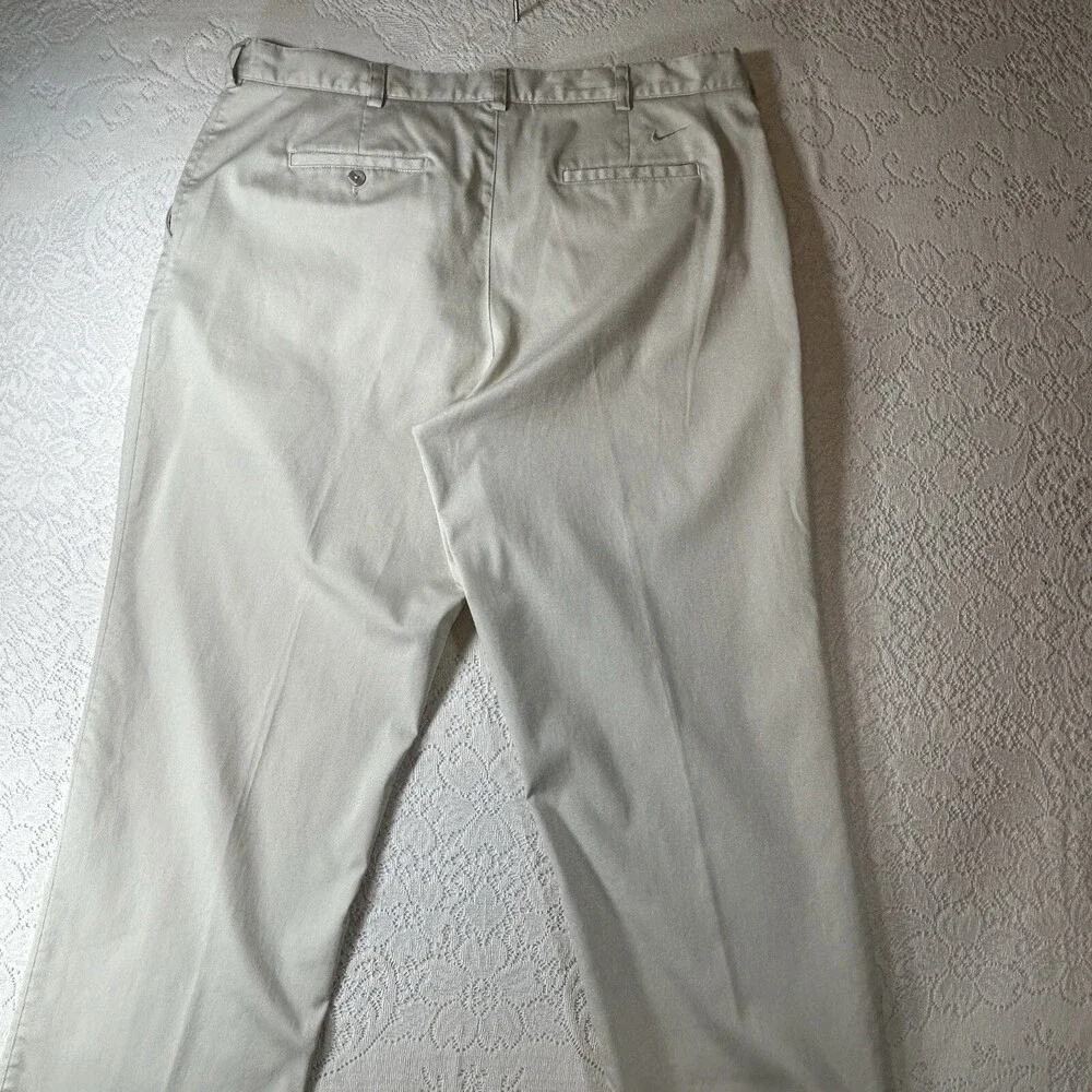 Nike Men's Golf Pants Size 40x32 Khaki Dri-Fit RN#56323 Preppy Dress